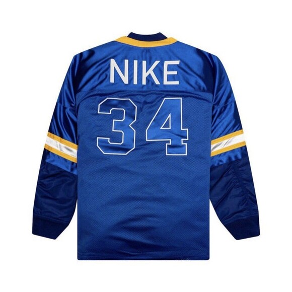 Size M Nike x AMBUSH Football Jacket Deep Royal Blue Men’s DX6916-455 NEW - Picture 2 of 3